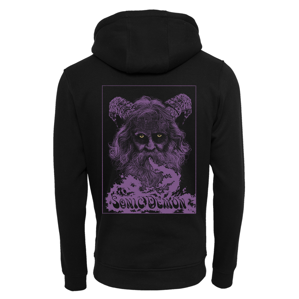 Sonic Demon Smoking Beast Zip Hoodie Black Heavy Threads