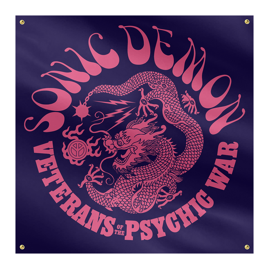 Sonic Demon Psychic War Dragon Blue Flag Heavy Threads