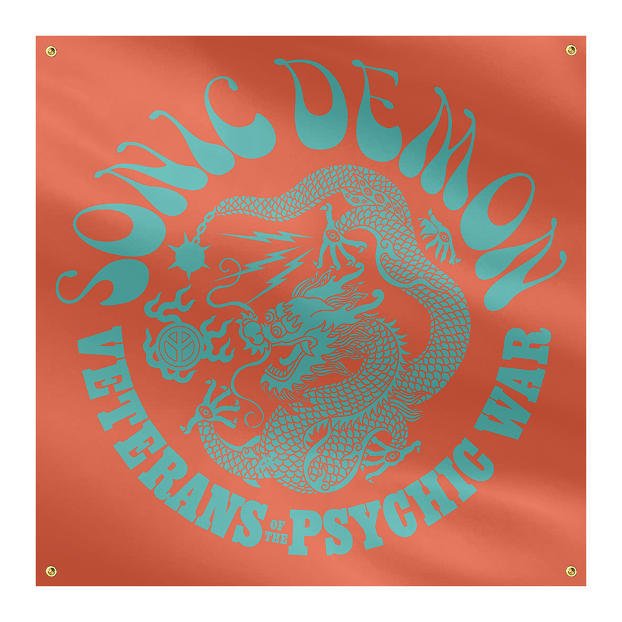 Sonic Demon Psychic War Dragon Orange Flag Heavy Threads